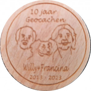 10 jaar geocachen Willy+Francina 2013-2023