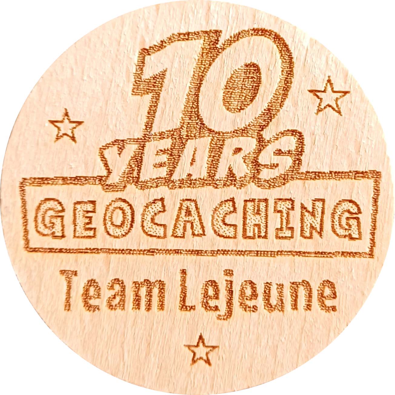 10 years geocaching Team Lejeune